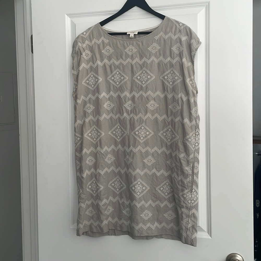 Wilfred embroidered linen sheath dress